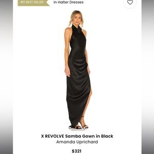 Amanda Uprichard Black Samba Gown